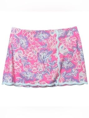Lilly Pulitzer Michelina Mini Skort Rousseau Pink Zen Garden floral 12-14 Girls